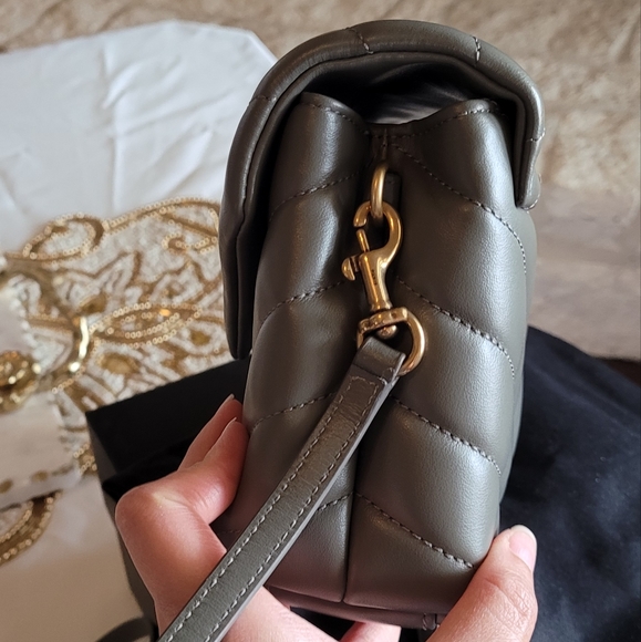 Gorgeous YSL Saint Laurent Crossbody Bag grey khaki - Picture 5 of 7